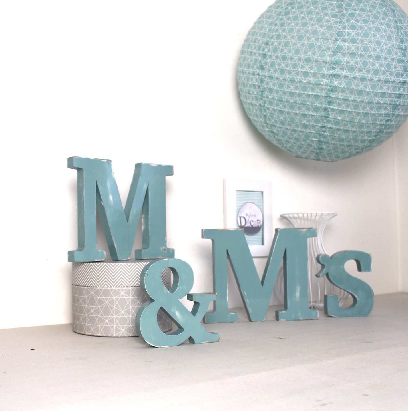 Lettres en bois M & M 's .(Couleur personnalisable