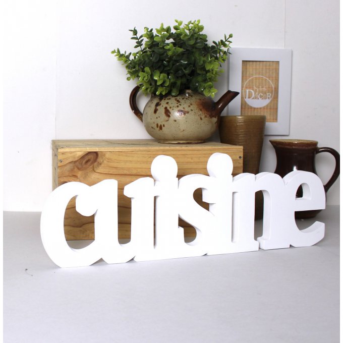 Mot "Cuisine" à poser.(couleur personnalisable ...