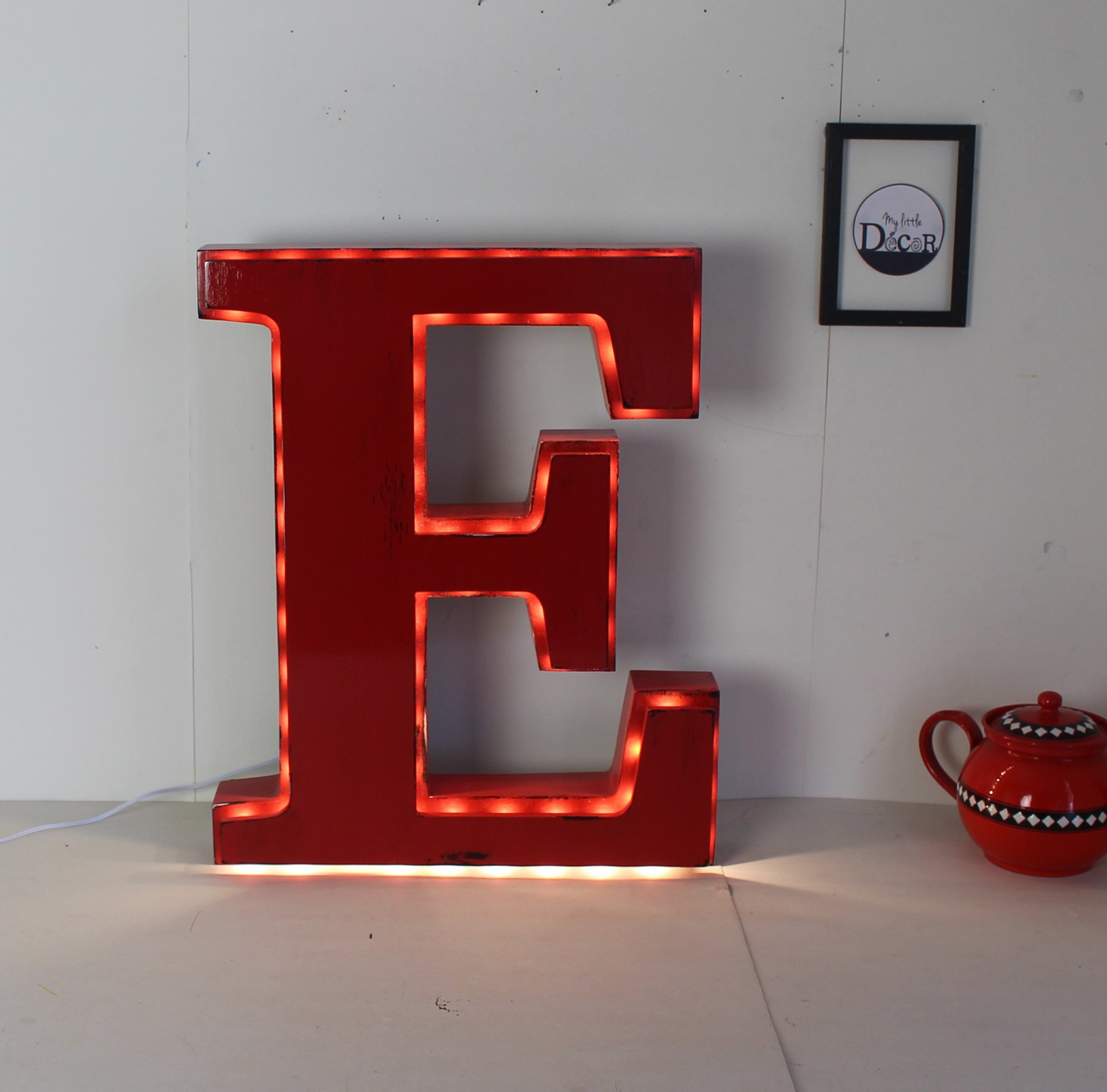 lettre geante lumineuse