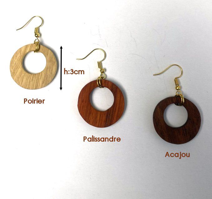 Créoles en bois chantourné. 