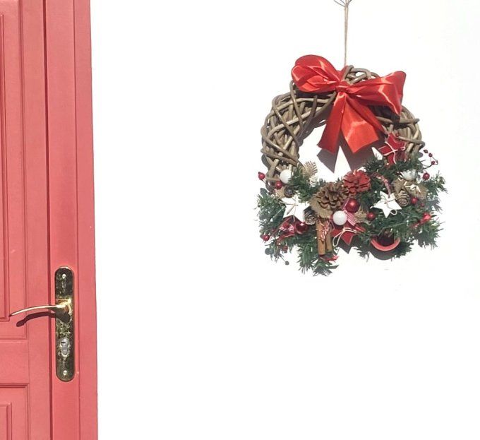 Couronne de l'avent en bois.