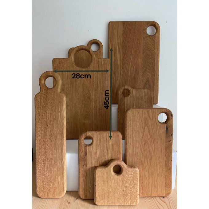 Planche à découper CHÊNOR en chêne massif taille XL.