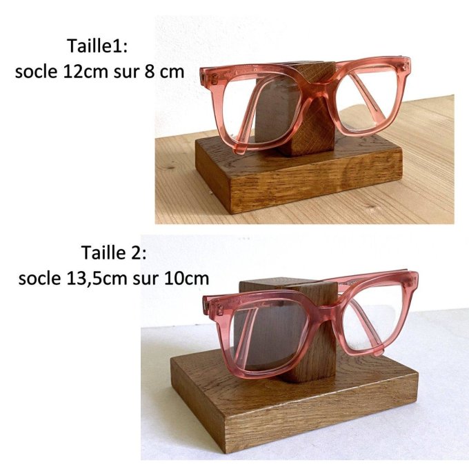 Porte-lunettes personnalisé en chêne massif.