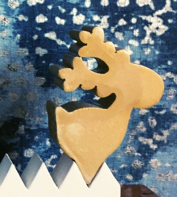 Elément pour calendrier: Renne pour calendrier de l'avent crèche.