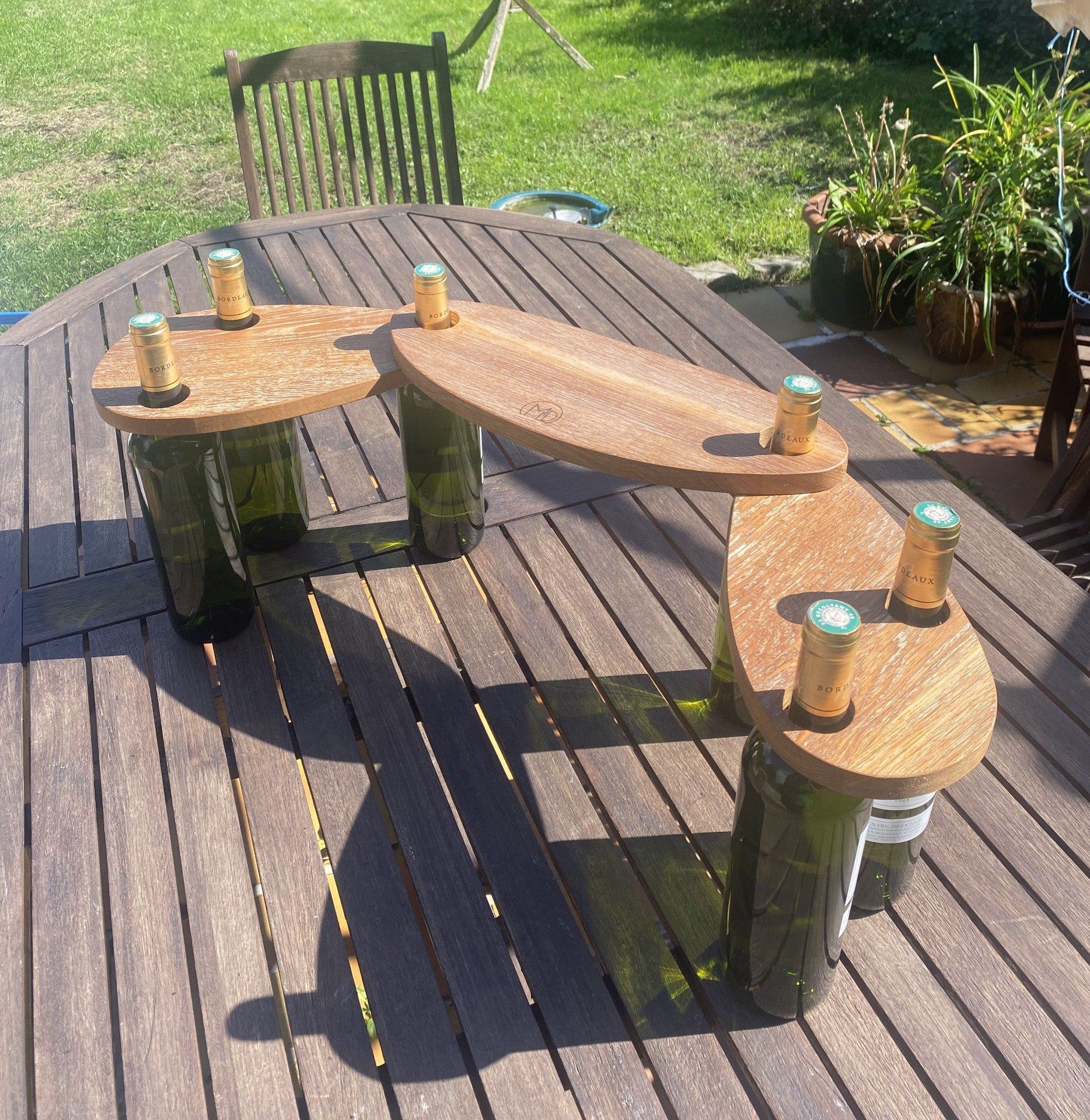 Ensemble de 3 planches apéritives en chêne cérusé percées.