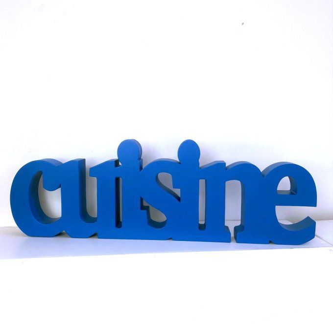 Mot "Cuisine" à poser couleur bleu roi.