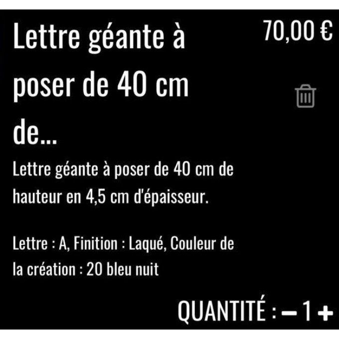 Commande personnalisée: Lettres A,A,E