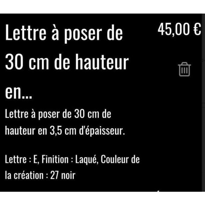 Commande personnalisée: Lettres A,A,E