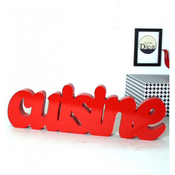 Mot "Cuisine" à poser.(couleur personnalisable).