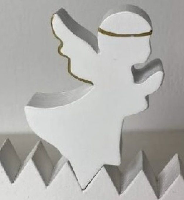 Réservé: Lot de 3 petits anges et 3 suspensions de Noël.