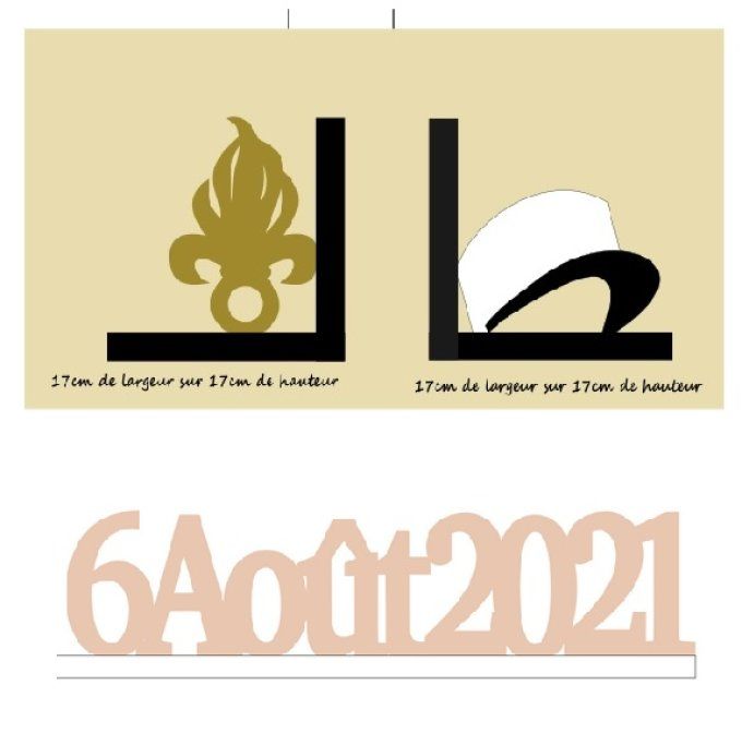 Serre-livres personnalisés et date.