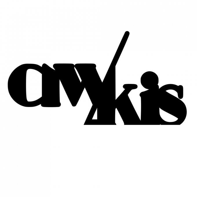 Logo AW/KIS noir laqué