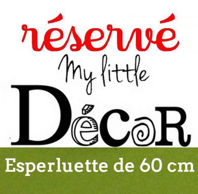 Réservé: Esperluette de 60 cm brut, poncée.