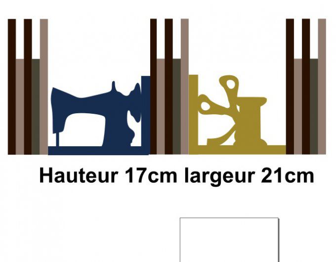 Commande réservée: Serre-livres thème couture.