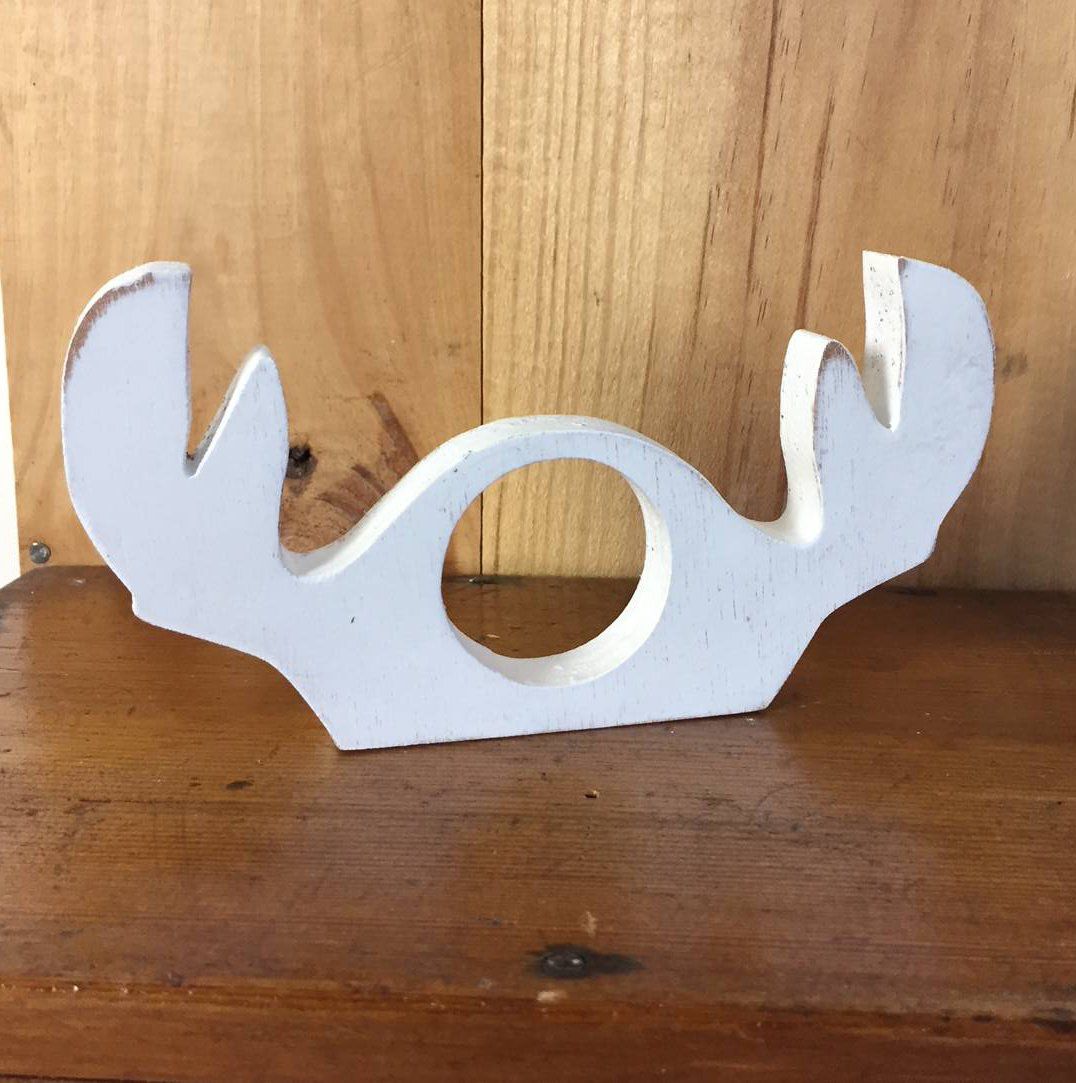 Rond de serviette crabe patiné. 