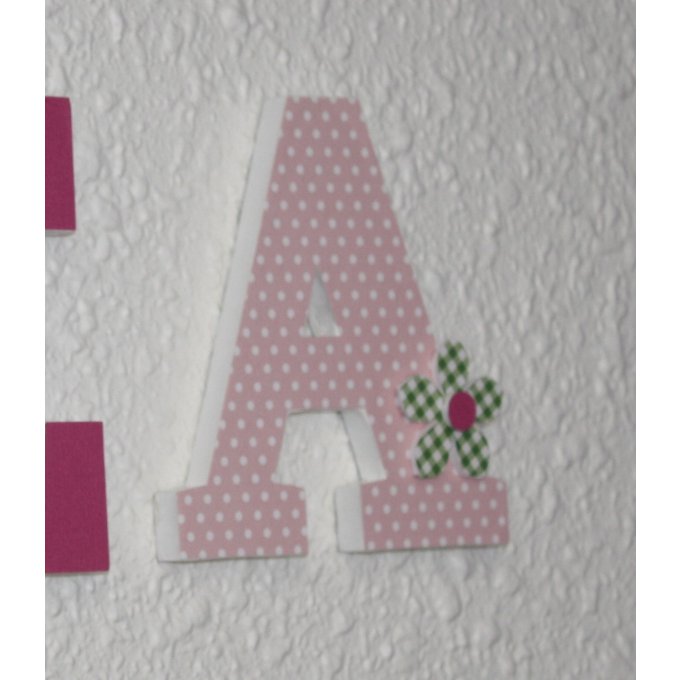 prénom en bois  personnalisé Téa  rose vert avec des fleurs pour décoration de chambre baptême naiss