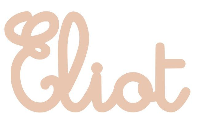Résevé: Prénom Eliot en bois naturel.