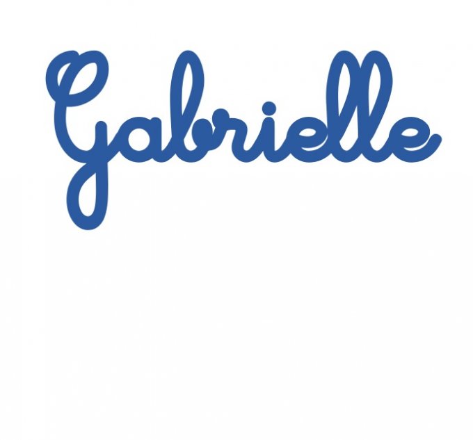 Réservé: Prénom Gabrielle bleu ardoise.