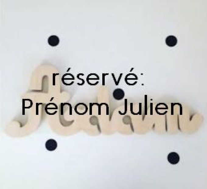 Réservé: prénom Julien
