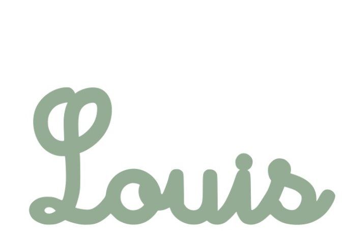 Réservé: prénom Louis vert tilleul.