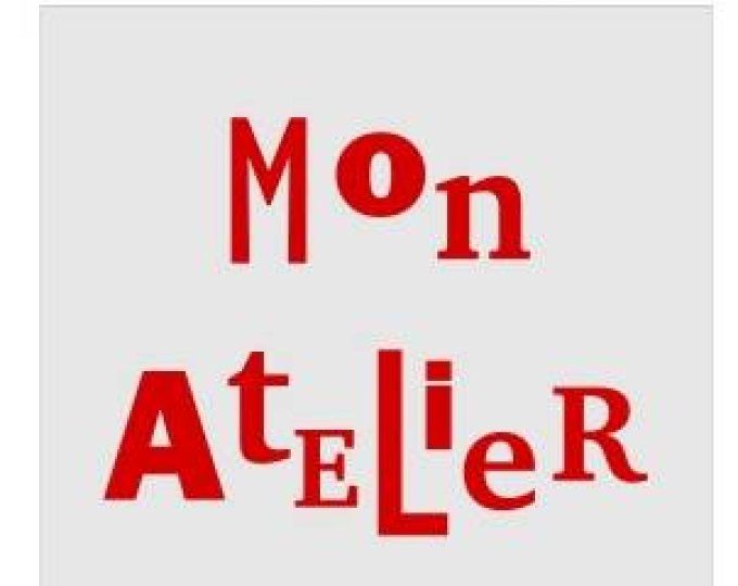 Réservé: Lettres en bois " mon atelier".