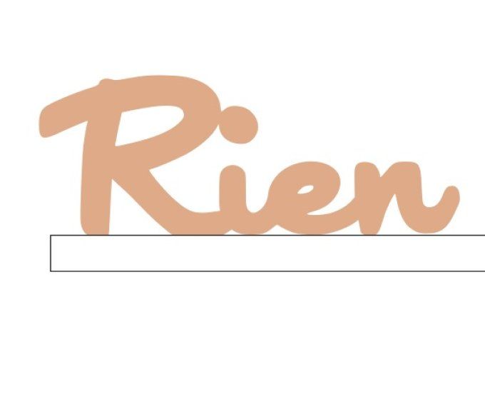 Réservé: Mot en bois Rien