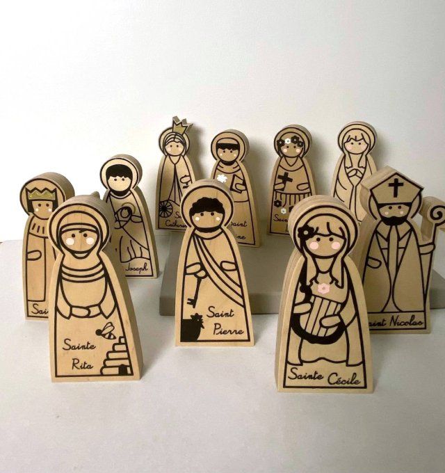Votre statue de Saint patron en bois.