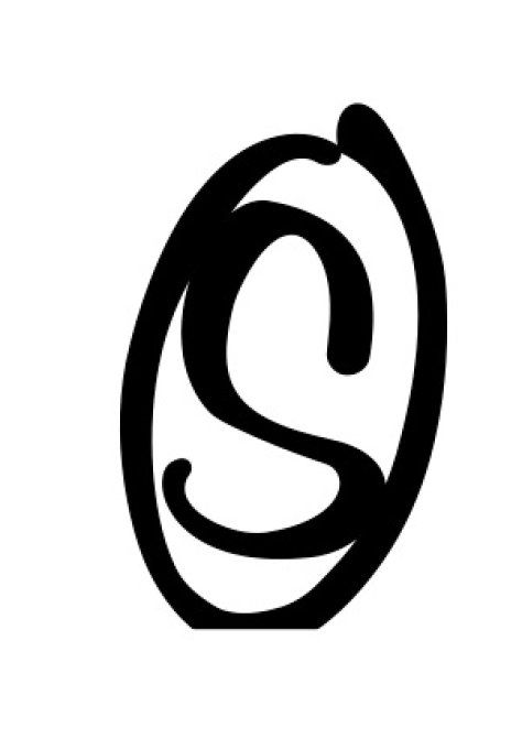 Logo en finition argent vieilli.