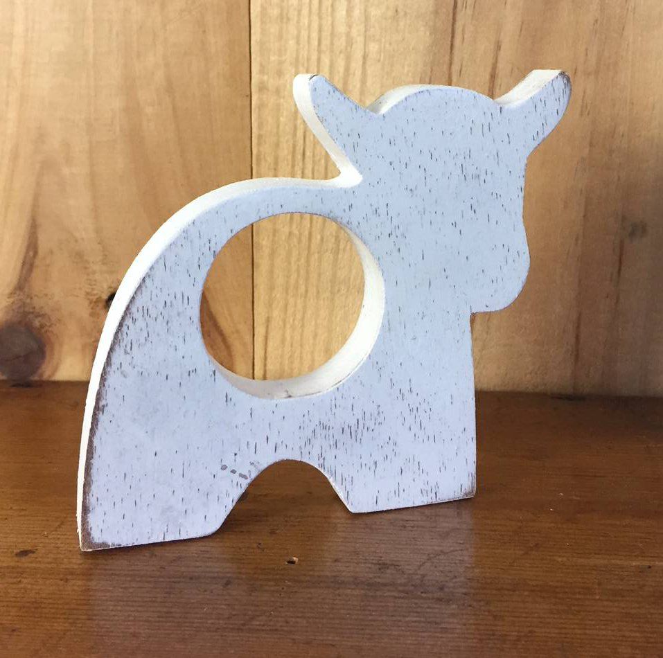Rond de serviette vache  patiné.