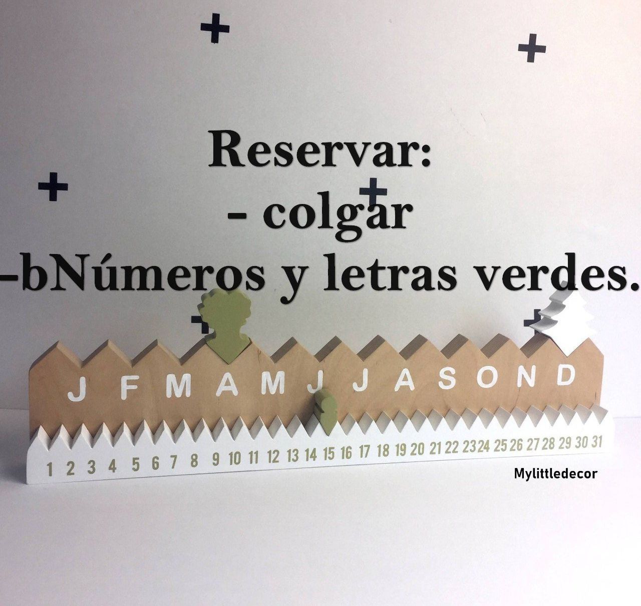 Réservé: Calendrier perpétuel mural.