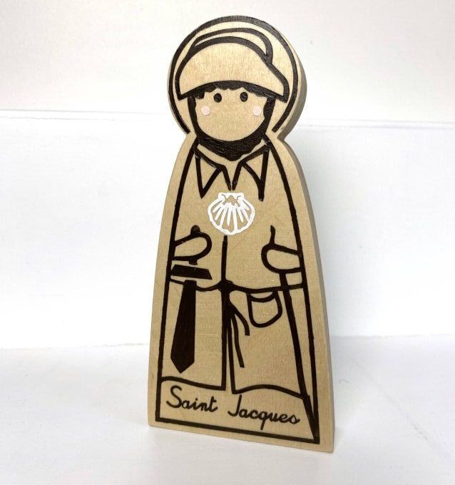 Statue de Saint Jacques en bois.