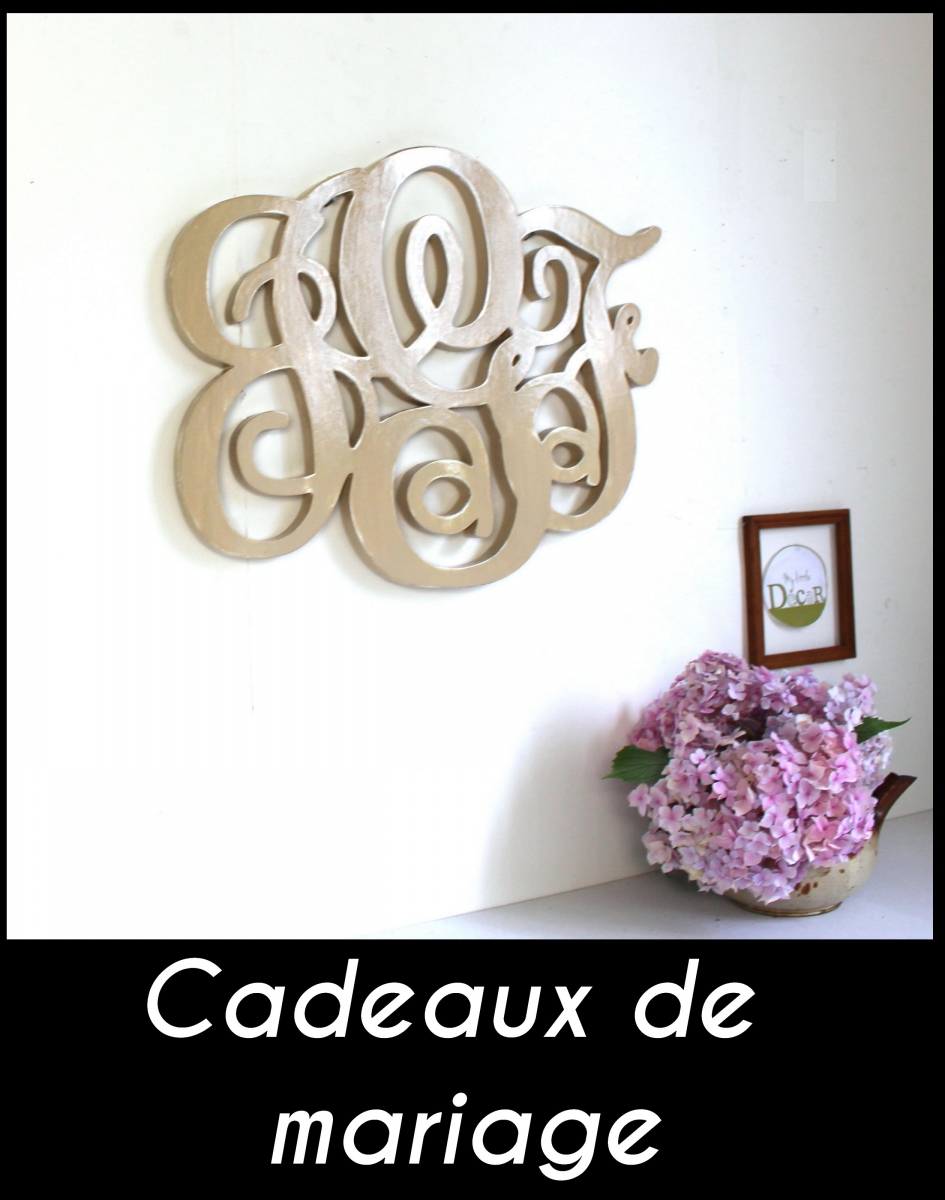 monogramme de mariage en bois couleur taupe_mylittledecor